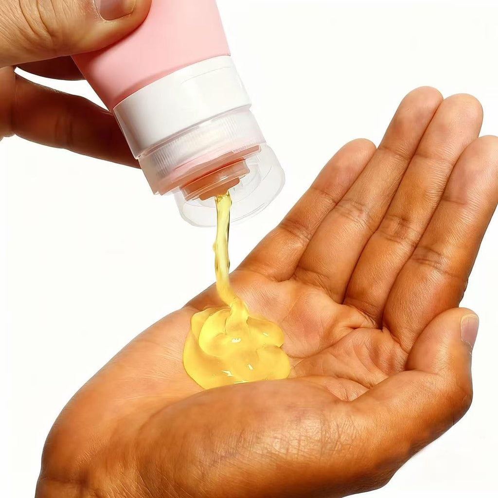 16-Piece Silicone Travel Bottles Set – TSA Approved Leakproof Toiletry Kit with Flat Easy-Squeeze Bottles. Pump & Spray. Waterproof Bag