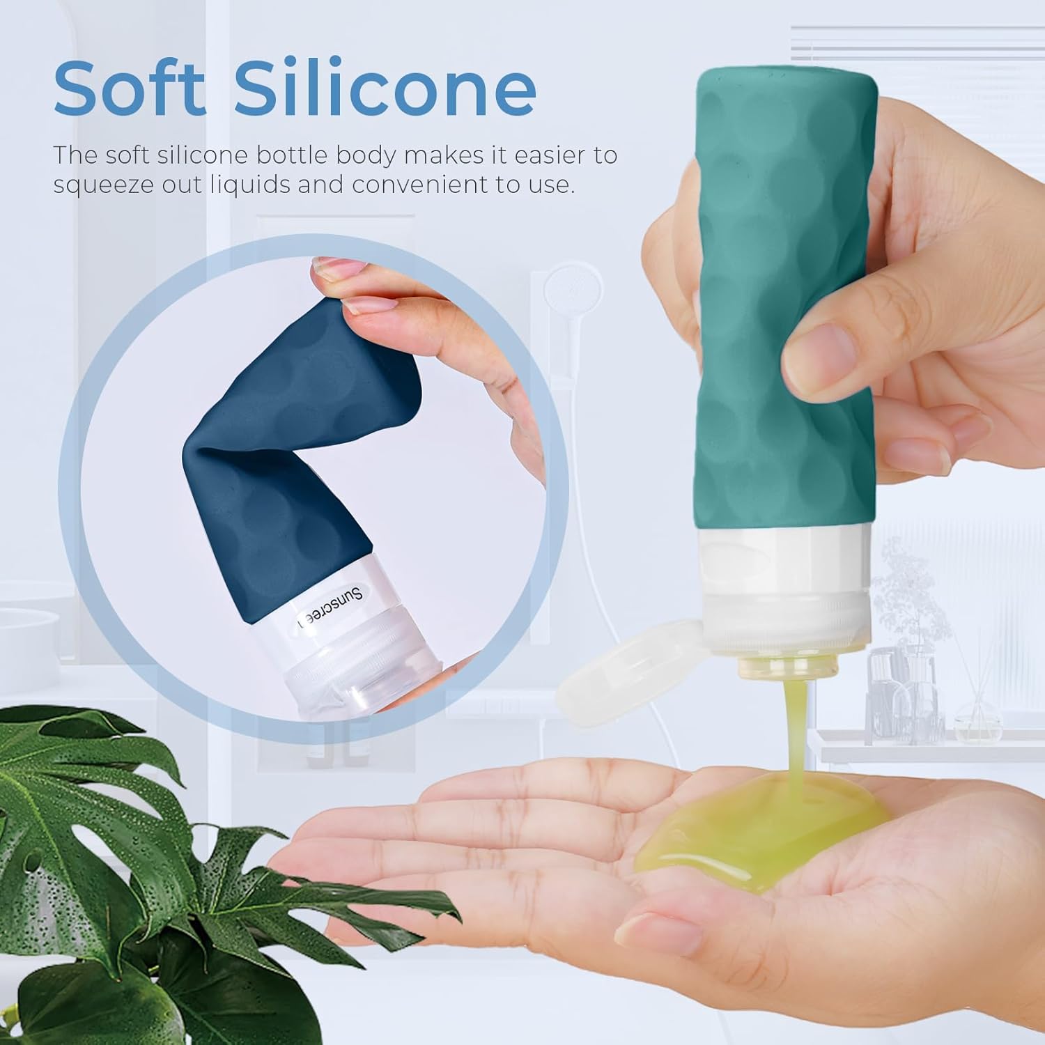 16pack Travel Bottles for Toiletries. TSA Approved Travel Size Containers Set. Leak Proof Refillable Liquid & Creams Toiletries Accessories Kit W/Toiletry Bag (Mint Green)