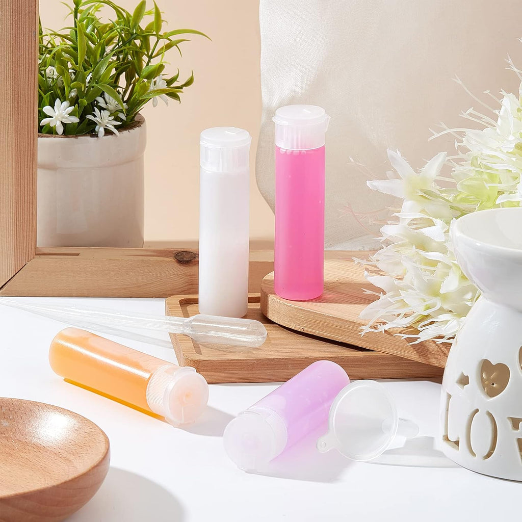 BENECREAT 10 Pack 18ml 0.6oz Small Travel Squeeze Bottles Refillable Makeup Foundation Container Travel Essentials Sample Bottles for Toiletries. Shampoo Toner Cosmetic